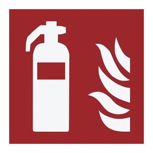 Brandschutzaufkleber "Feuerlöscher" quadratisch 14,8 x 14,8 cm, 1 St.