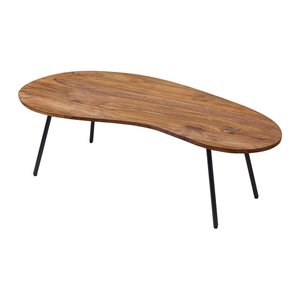 WOHNLING Couchtisch Nierenform Massivholz sheesham 122,0 x 63,0 x 36,0 cm, 1 St.