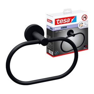 tesa Handtuchhalter MOON schwarz, matt, 1 St.