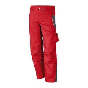 QUALITEX® Herren Arbeitshose „pro mg 245“ rot/grau Größe 48
