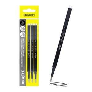 ONLINE® magiXX Gelschreiberminen schwarz 0,7 mm 3 St.