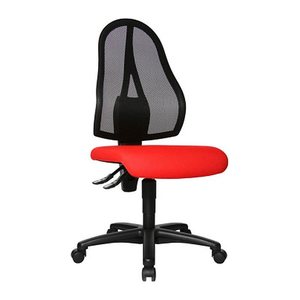 Topstar Bürostuhl Open Point P, OP100 G21 Stoff rot, Gestell schwarz