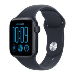 Apple Watch SE3 40 mm Aluminium schwarz (GPS) Sportarmband S/M  blau