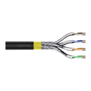 DIGITUS Erdverlegekabel Cat7a S/FTP Ring 50m schw AWG 22/1