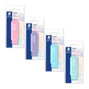 STAEDTLER Radierer mit Schiebehülle Pastell