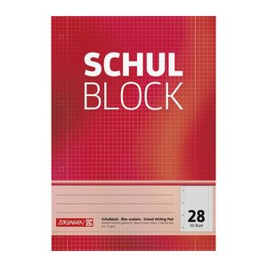 BRUNNEN Briefblock DIN A4 kariert Lineatur 28, 1 St.