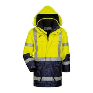 elysee® Herren Warnjacke WALLACE gelb, marine Größe S