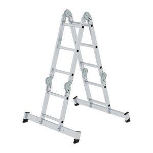 MUNK Gelenkleiter 31320 silber 2x 2 Sprossen, H: 285,0 cm