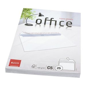 ELCO Briefumschläge Office DIN C5 ohne Fenster weiß haftklebend 25 St.