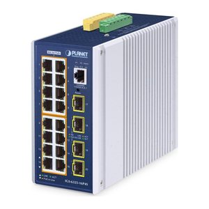 PLANET Industrial 16-Port 10/100/1000T + 4 1G/2,5 SFP POE