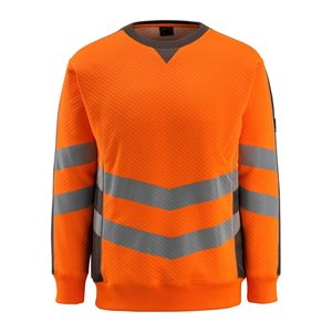 MASCOT® unisex Warnschutz-Langarmshirt Wigton  orange, dunkelanthrazit Größe L, 1 St.