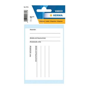 HERMA Adressetiketten 5731 weiß 80,0 x 110,0 mm, 10 Beutel