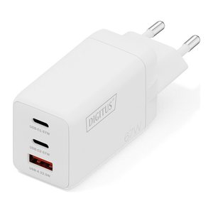 DIGITUS USB-Ladegerät GaN 67W, 2x USB-C, 1x USB-A weiß