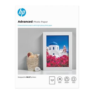 HP Fotopapier Q8696A 13,0 x 18,0 cm glänzend 250 g/qm 25 Blatt