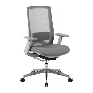 Bürostuhl, 10007 Stoff grau, Gestell silber