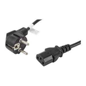 LANBERG Netzkabel CEE 7/7 90°->IEC 320 C13 1,8m VDE