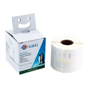 G&G Etikettenrollen für Etikettendrucker ersetzt DYMO 99014/S0722430 weiß, 54,0 x 101,0 mm, 1 x 220 Etiketten