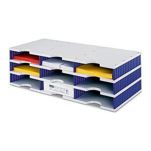 styro Sortierstation Styrodoc grau/blau mit 9 Fächern