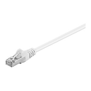 goobay RJ-45 Netzwerkkabel 1,0 m weiß bis zu 1,00 Gbit/Sek. bis zu 100 MHz, 1 St.