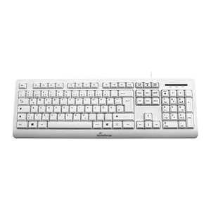 MediaRange Tastatur USB 2.0 kabelgebunden QWERTZ weiß
