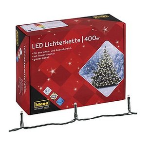 Idena 400er LED Lichterkette grün 47,9 m, 1 Pack
