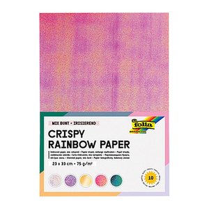 folia Tonpapier Crispy Rainbow Paper farbsortiert 75 g/qm 10 Blatt