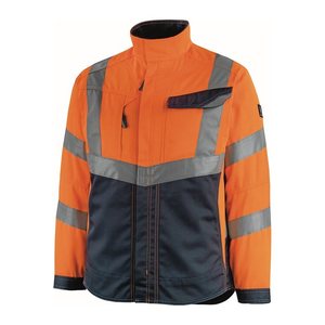 MASCOT® unisex Warnjacke Oxford  orange, schwarzblau Größe 2XL