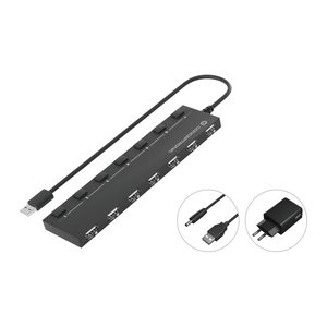 CONCEPTRONIC 7-Port Hub USB-A2.0->7xA2.0/DC m.Netz. sw