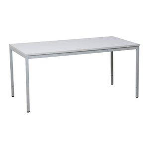 Gürkan Schreibtisch lichtgrau rechteckig, 4-Fuß-Gestell grau 160,0 x 80,0 cm