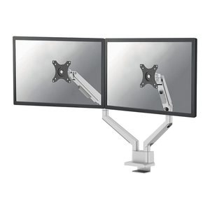 Neomounts Monitor-Halterung DS70-250SL2 silber für 2 Monitore, Tischklemme, Tischbohrung
