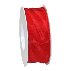PRÄSENT Geschenkband LYON glänzend rot 40,0 mm x 25,0 m
