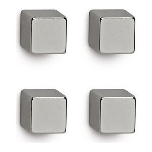 MAUL Magnete silber, Metall 1,0 x 1,0 x 1,0 cm, 4 St.