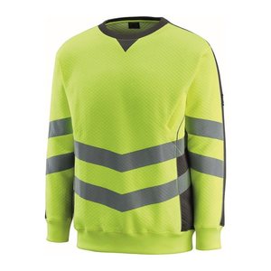 MASCOT® unisex Warnschutz-Langarmshirt Wigton  gelb, dunkelanthrazit Größe L, 1 St.