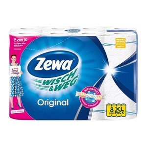 Zewa Küchenrollen WISCH&WEG Original 2-lagig, 8 Rollen