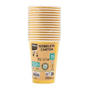 PROnappe Einweg-Kaffeebecher gelb 200,0 ml, 15 St.