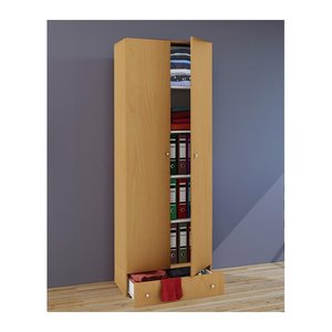 VCM my office Aktenschrank Vandol, 912198 buche 4 Fachböden 70,0 x 40,0 x 198,0 cm