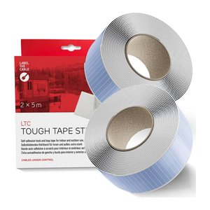 LTC Klettrolle Tough Tape Strap 5mx50mm Bündeln&Ordnen weiß