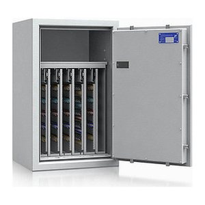 ISS safe4key Schlüsseltresor lichtgrau mit 440 Haken, Elektronikschloss, 50,0 x 42,0 x 80,0 cm, 1 St.