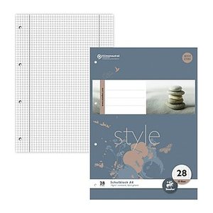 Staufen® Briefblöcke Style gelocht DIN A4 kariert Lineatur 28, 10 Blöcke