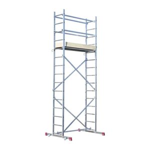 KRAUSE Stehleiter einseitig CORDA silber 8 Stufen, H: 240,0 cm