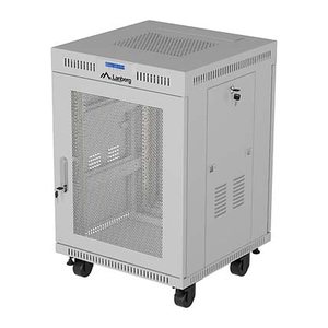 LANBERG 19" 15U 600x600 freist. LCD perfor. Tür (FlatPack)gr (Speditionsversand)