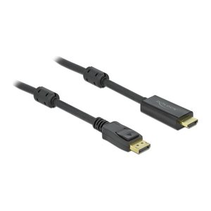 DeLOCK DisplayPort 1.2/High Speed HDMI Kabel 4K 60 Hz 5,0 m schwarz, 1 St.
