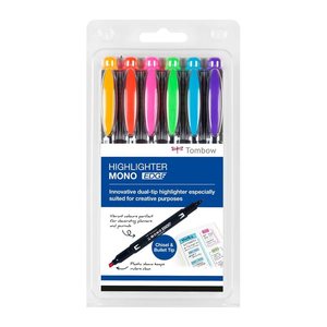 Tombow MONO edge Textmarker farbsortiert, 6 St.