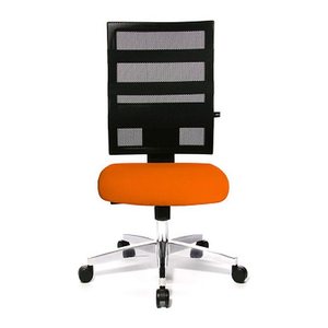 Topstar Bürostuhl X-Pander, 9590T340 Stoff orange, Gestell alu