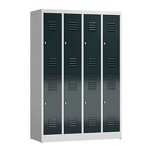 ClassiX Spind anthrazit, lichtgrau X-520248, 8 Schließfächer 118,5 x 50,0 x 180,0 cm