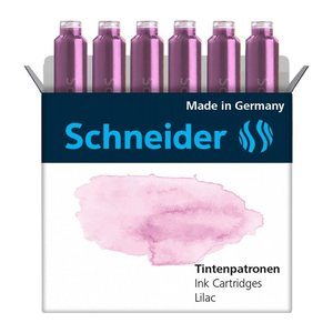 Schneider Tintenpatronen für Füller Pastell Lilac, 6 St.