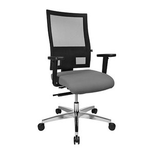 Topstar Bürostuhl Profi Net 11 High, PS59H T23Q Stoff grau, Gestell alu