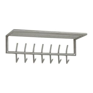 WOHNLING Wandgarderobe WL6.448 silber Metall 7 Haken 74,5 x 38,0 cm, 1 St.