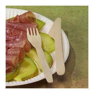 PAPSTAR Einweg-Besteckset pure, Holz, 500 St.