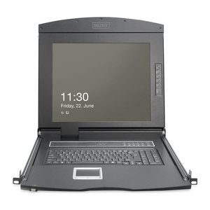 DIGITUS Modulare Konsole 19"HD LCD,16-port VGA KVM Deutsch